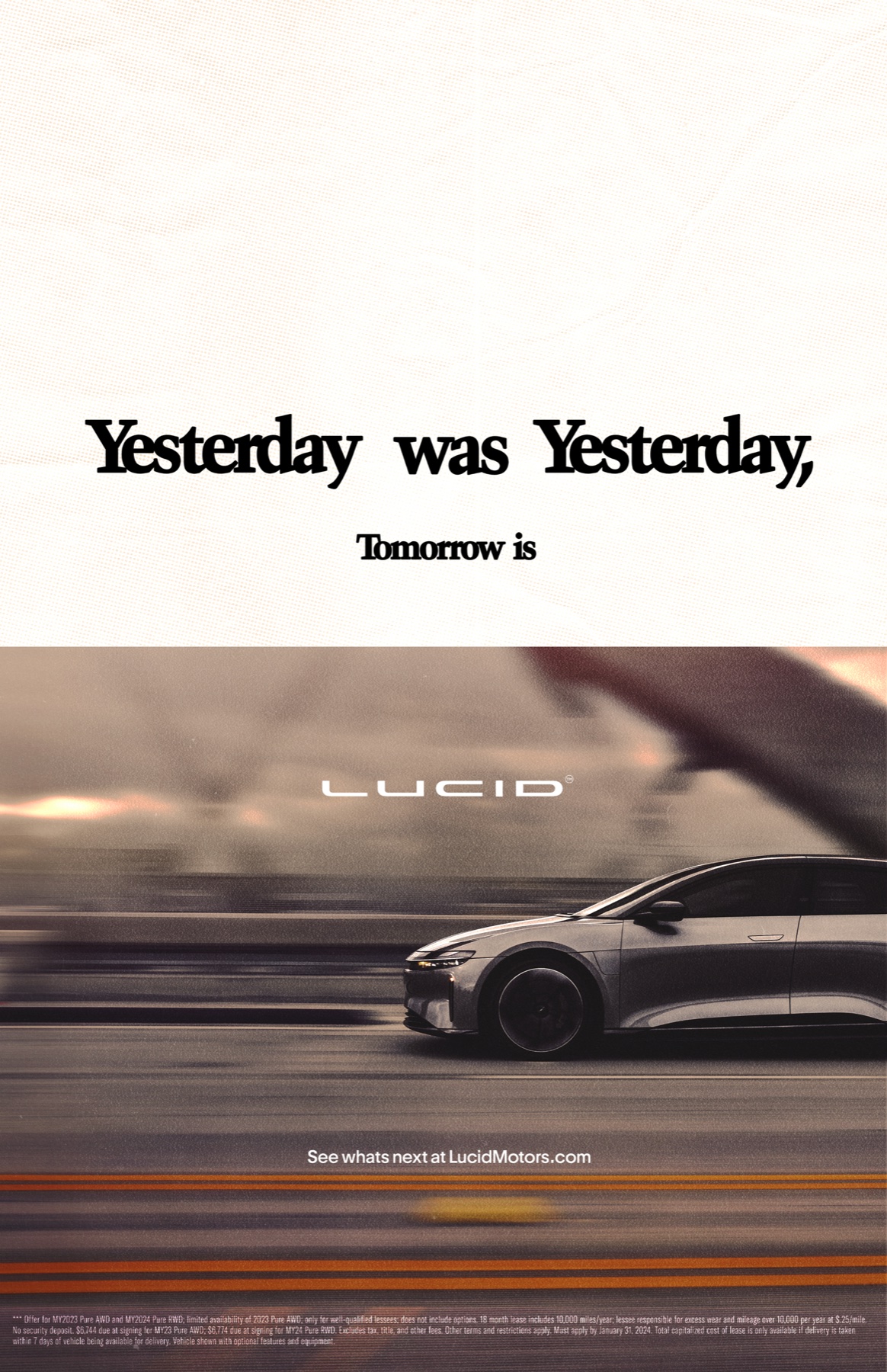 Lucid Motors print ad